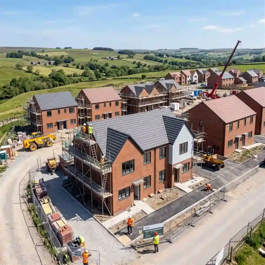 New Housing Development Construction in West Yorkshire